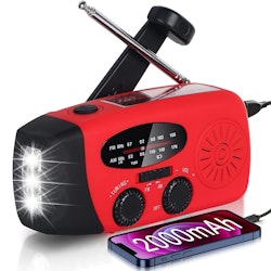 Vevradio med Solcell & Powerbank