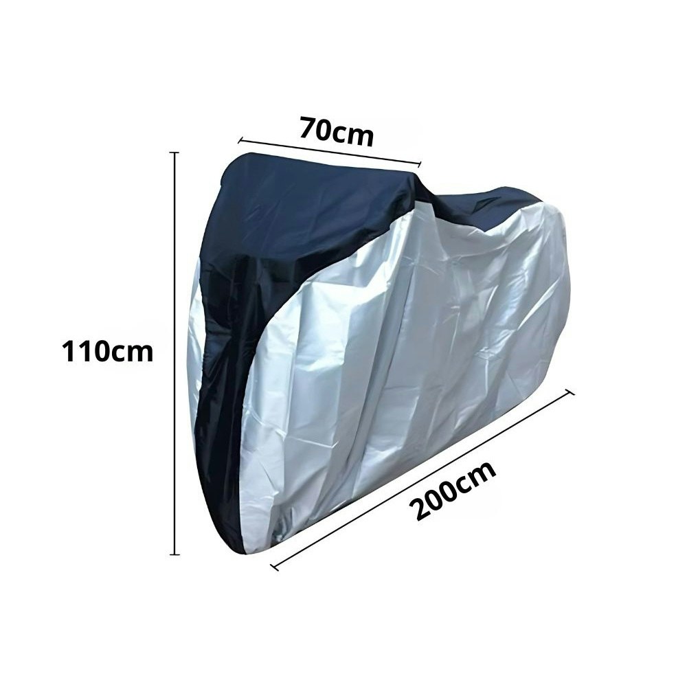 Cykelöverdrag 200x110 cm Svart/Silver