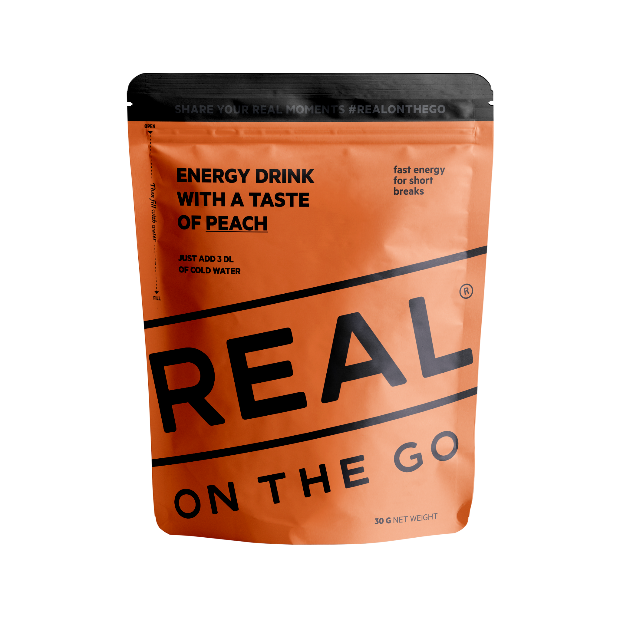 REAL On The GO Energy Drink Peach [120 kcal]
