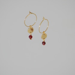 Yulia earrings, dark red