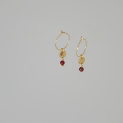 Yulia earrings, dark red