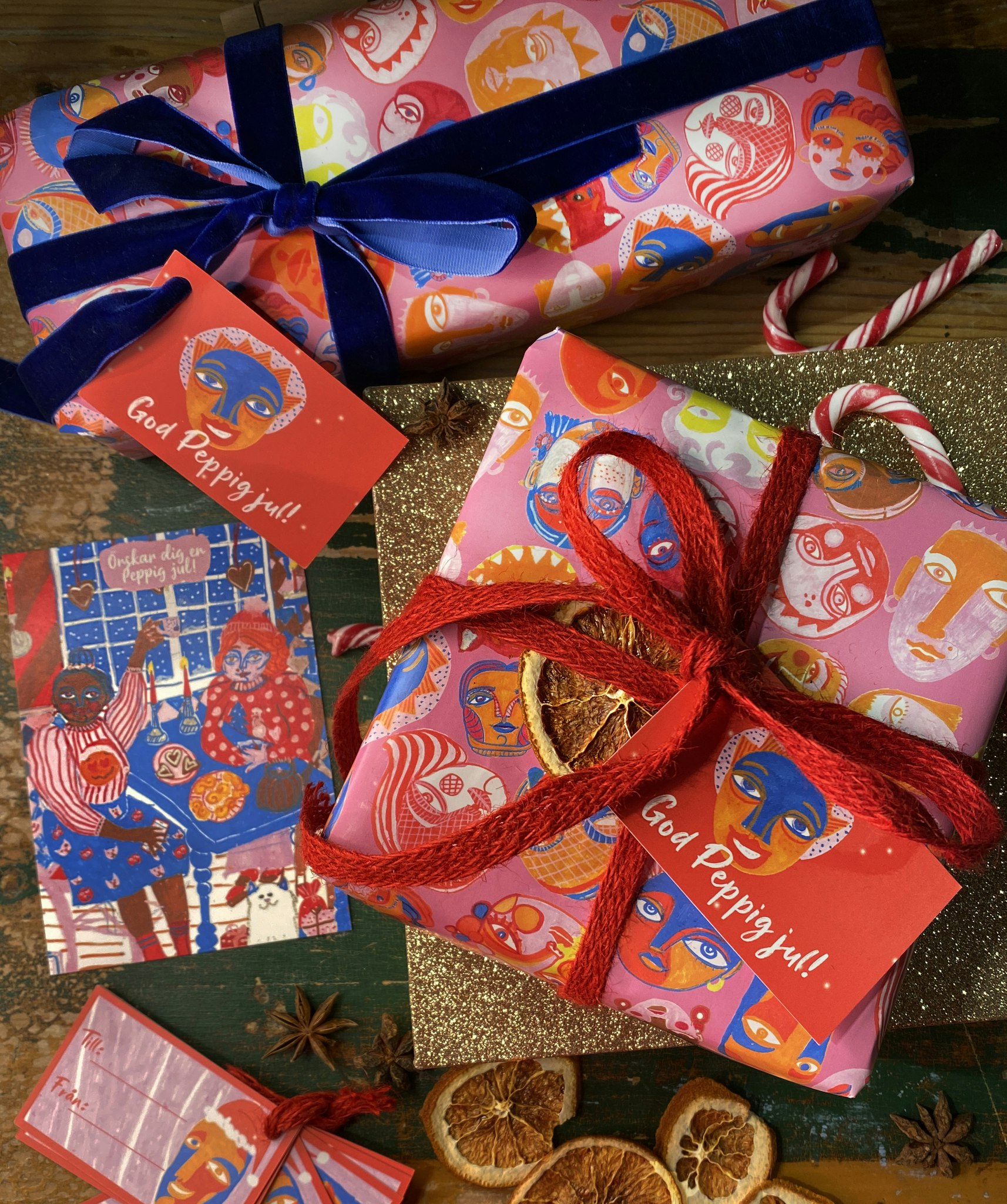 MEDIUM Christmas Super Gift Wrapping – paketpapper, julkort & etiketter + mer!
