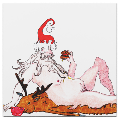 Sexy Santa julkort - 4 olika motiv