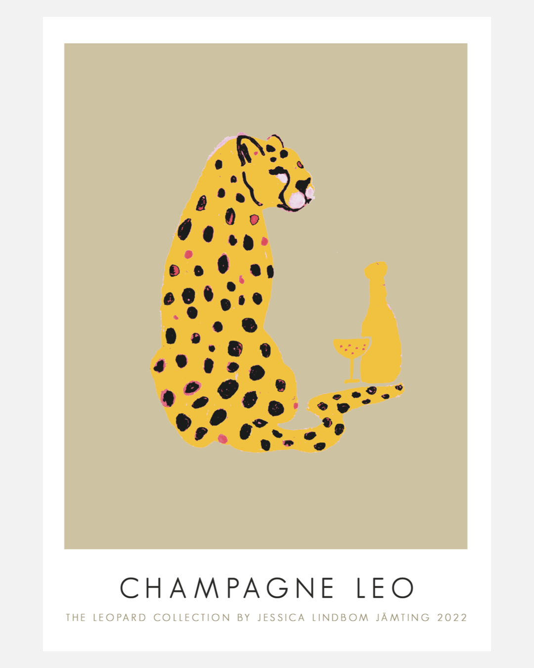 Champagne Leo  - Poster av Jessica Jämting