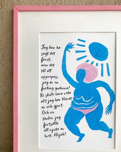 Fucking gudinna - Print av Jessica Jämting