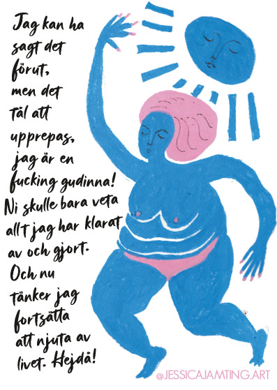 Fucking gudinna - Print A4 av Jessica Jämting