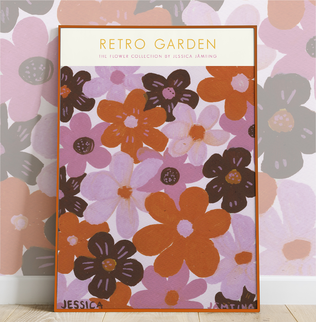 Retro Garden  - Poster av Jessica Jämting