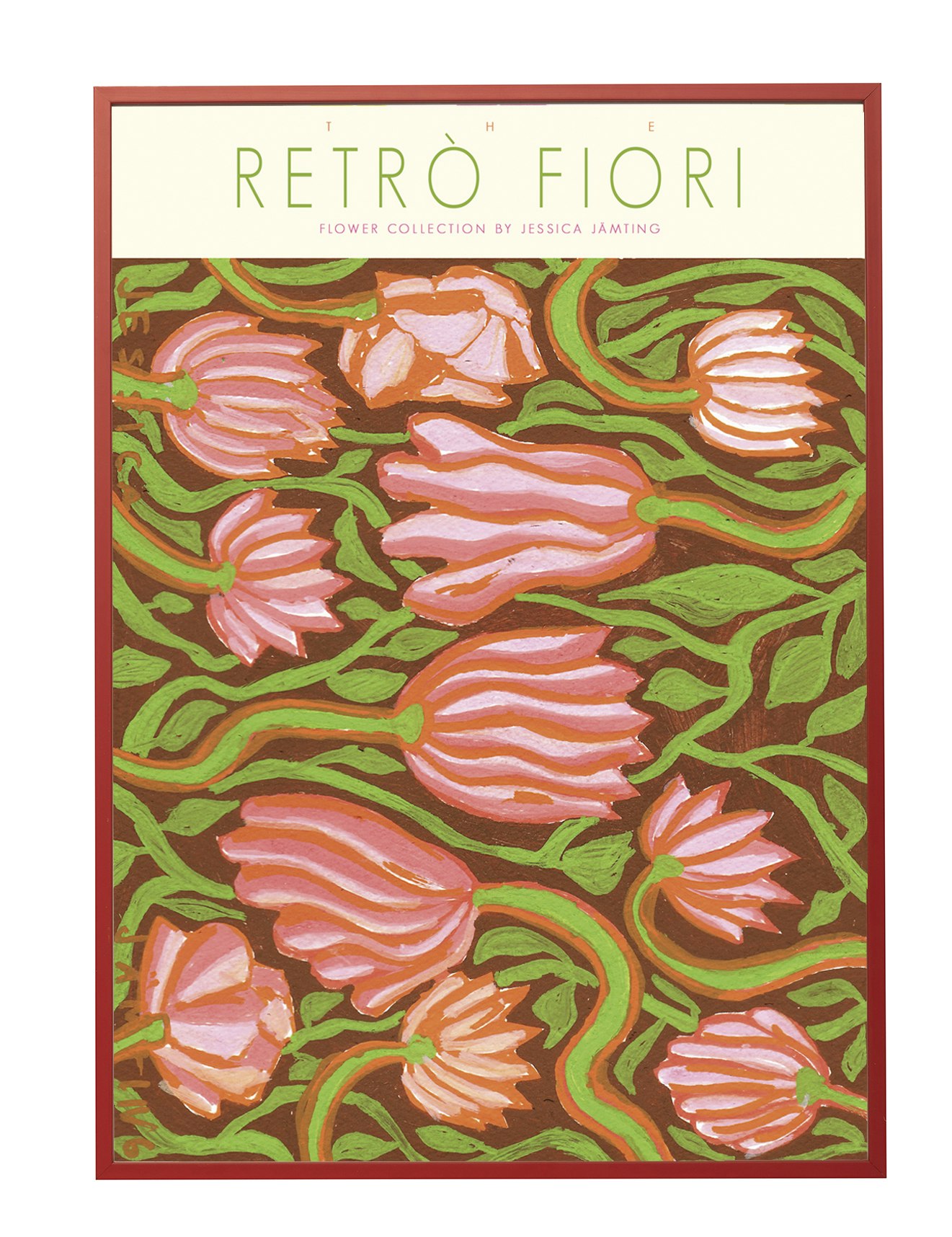 Retro Fiori - Poster av Jessica Jämting