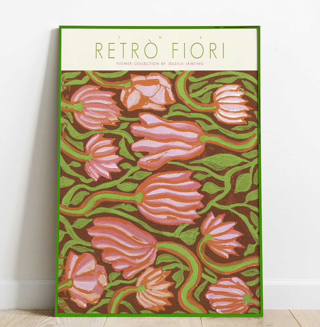 Retro Fiori - Poster av Jessica Jämting