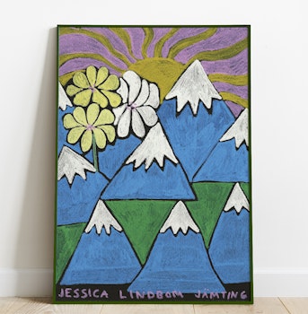 Blåa Fjäll - Poster av Jessica Jämting