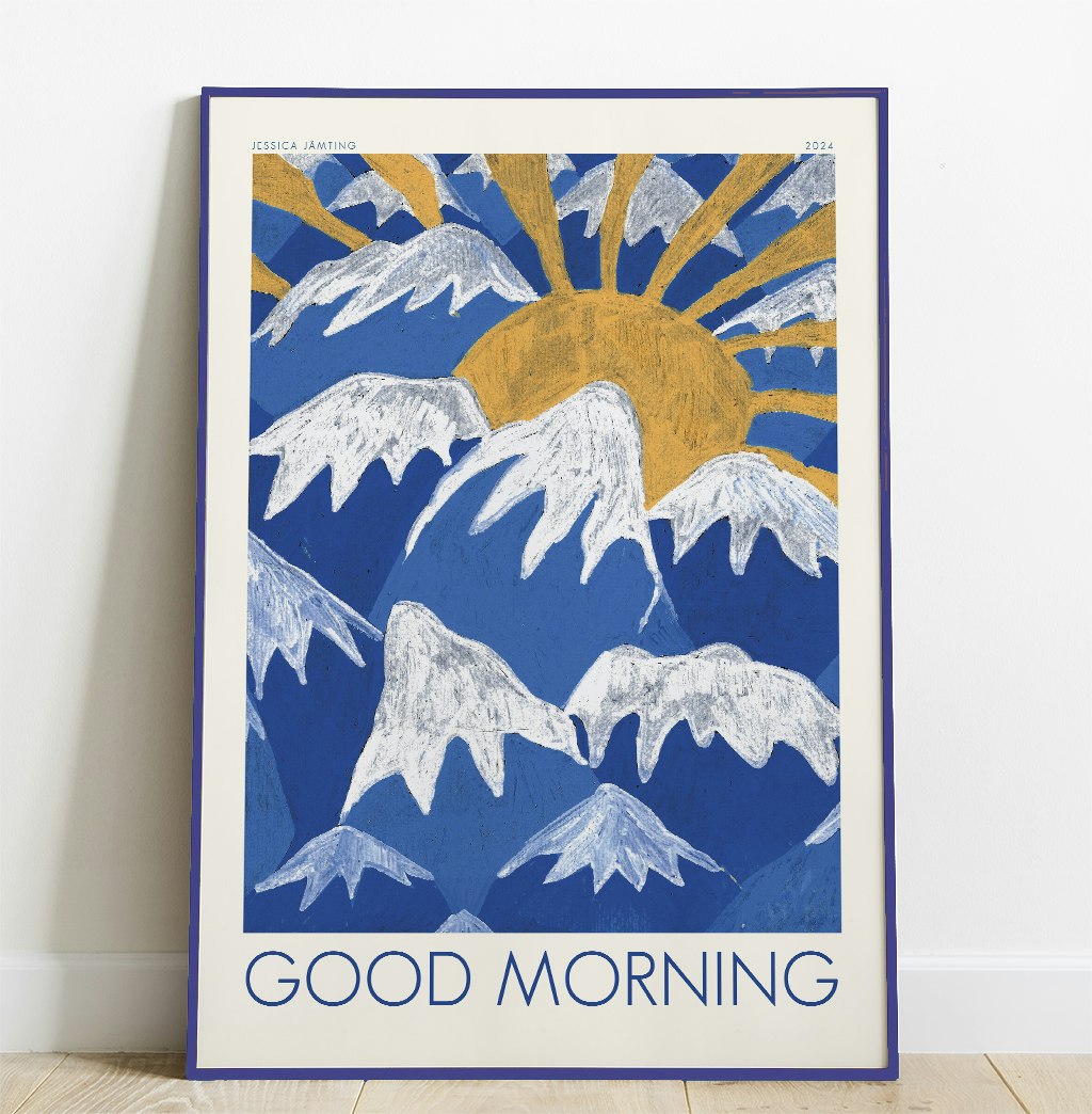 Good Morning  – Deep Blue -  Poster av Jessica Jämting
