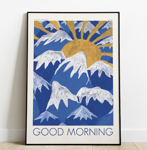 Good Morning  – Deep Blue -  Poster av Jessica Jämting