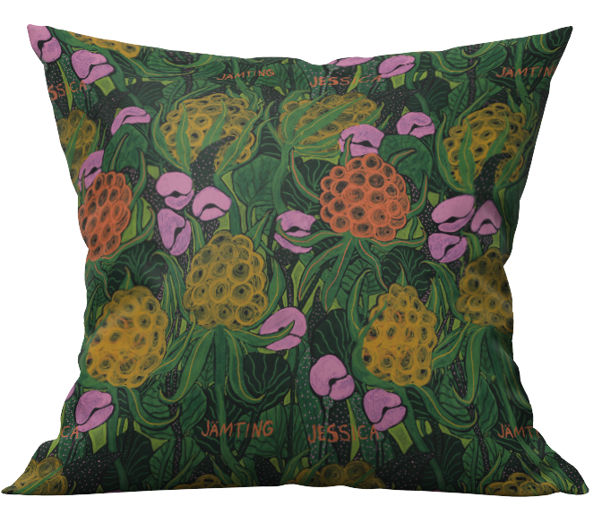 Djungelhjortron - Kuddfodral 50x50 cm  – Ekologisk bomull