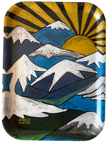 Frukostbricka "Fjällen" - 20x27 cm