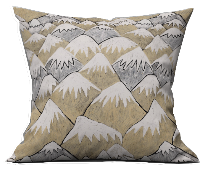 Fjällen - Kuddfodral 50x50 cm  – Ekologisk bomull