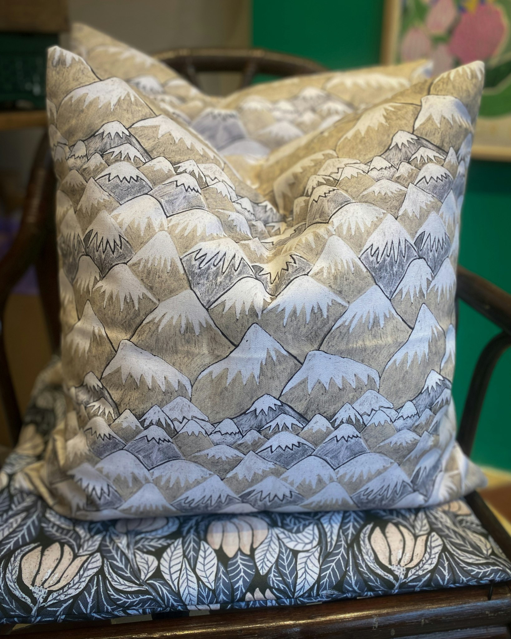 Fjällen - Kuddfodral 50x50 cm  – Ekologisk bomull