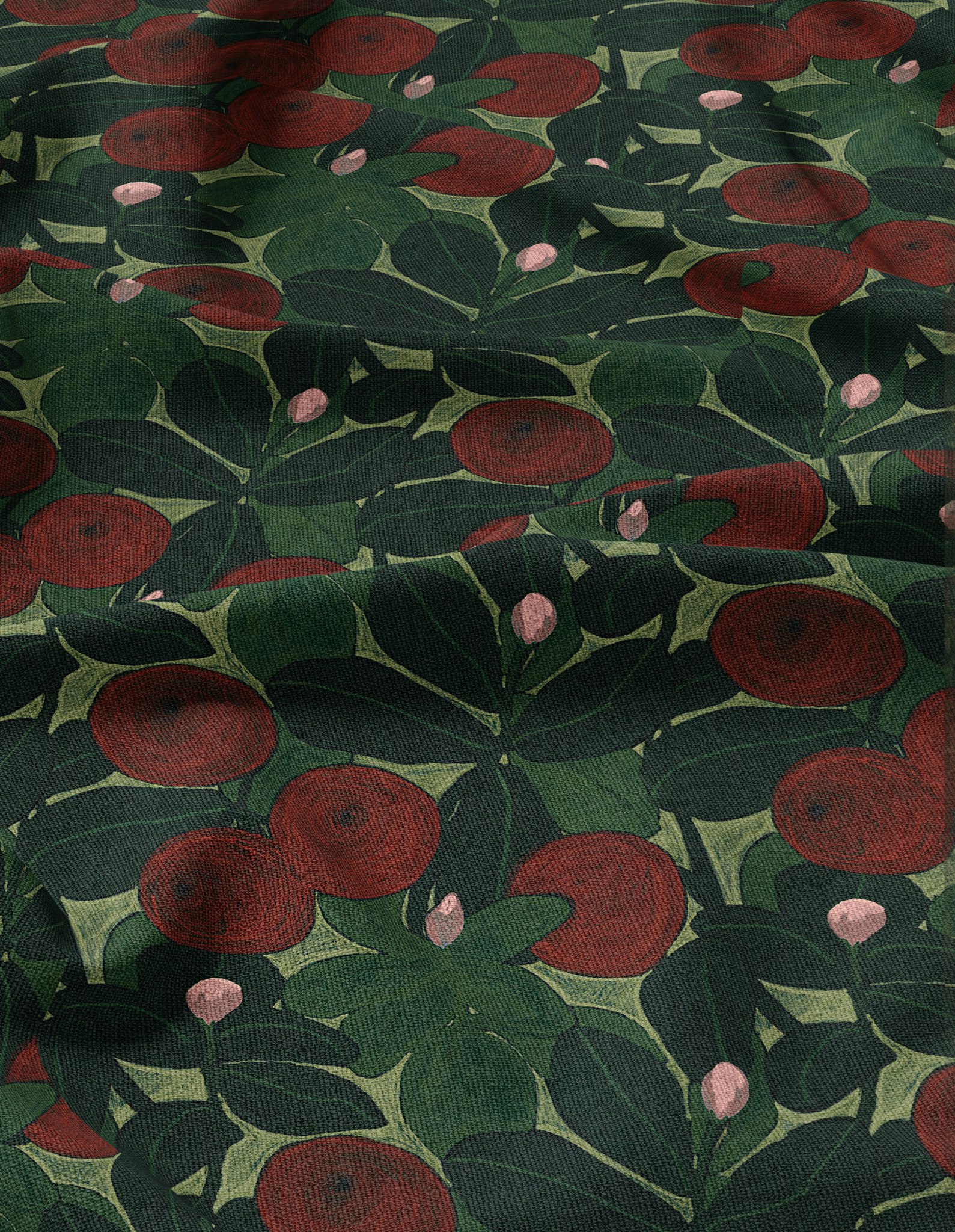 Lingonberries Bordsduk 140x200 cm – Ekologisk bomull