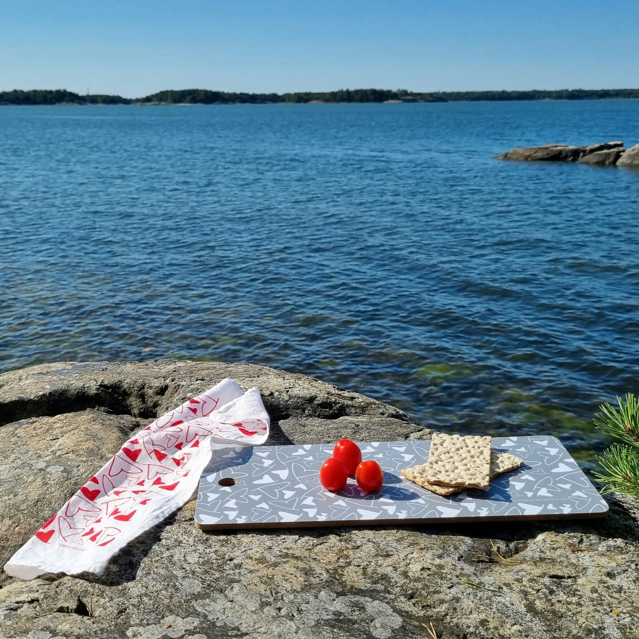 Paket - Skärbräda och Kökshanddukar