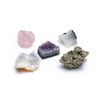 Presentförpackning med 5 grova mineralstenar