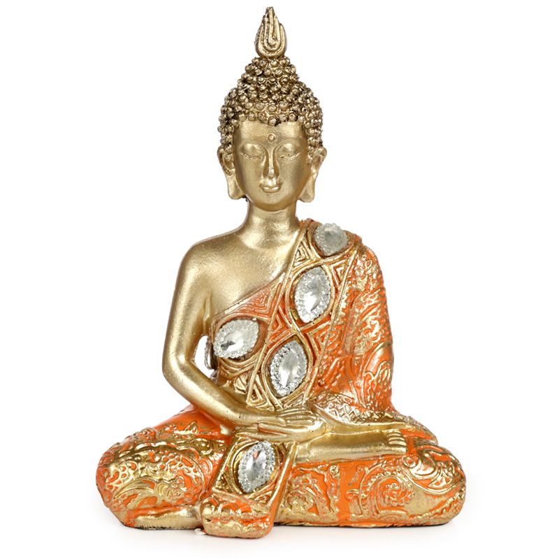 Guld och Orange Thai Buddha - Meditation
