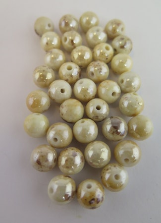 Pärla beige/brun melerad 10mm