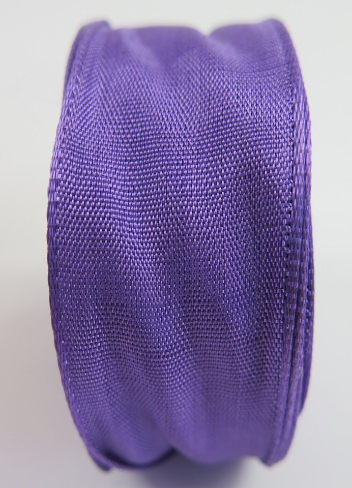 Sidenband med ståltrådskant lila