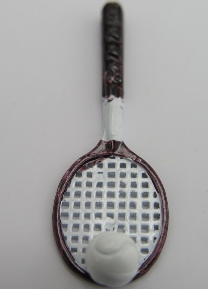 **Miniatyr** Tennisracket med boll