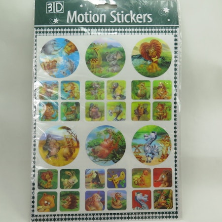3D Stickers vilda djur