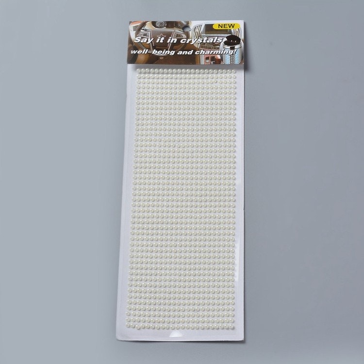 Självhäftande halv-pärlor pärlemoresin stickers 4mm