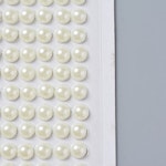 Självhäftande halv-pärlor pärlemoresin stickers 5mm