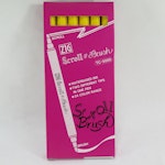 Zig Scroll & Brush tuschpennor 6-p gul