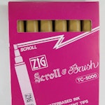 Zig Scroll & Brush tuschpennor 6-p beige