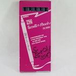 Zig Scroll & Brush tuschpennor 6-p grå