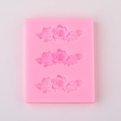 DIY gjutform silikon blomster tema rosor