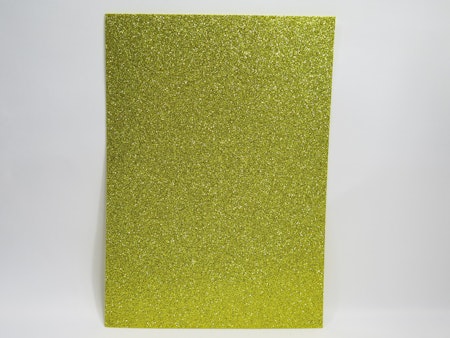 Glitter mossgummi foam A4 Gul