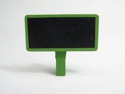 Små klädnypor med blackboard - 48x50mm - grön