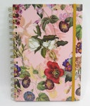 A5 Notebook/skrivbok rosa med blommor