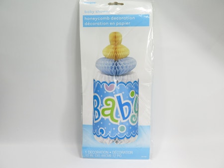 Babyshower nappflask dekoration pojke