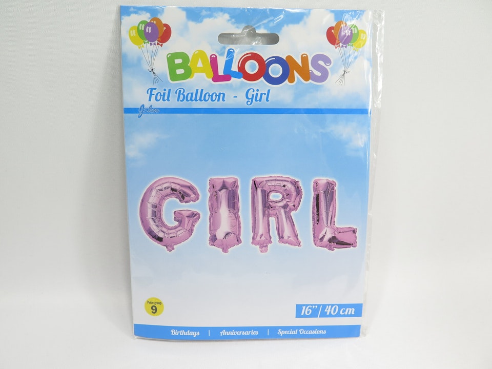 Babyshower folie ballonger GIRL