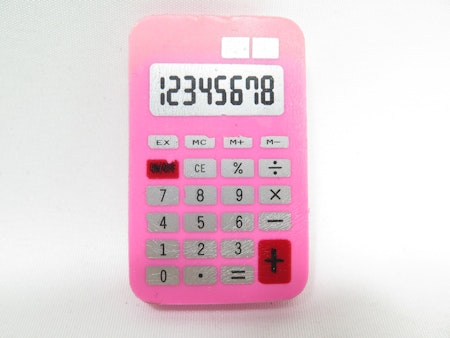 Suddgummi rosa (miniräknare)