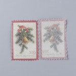 Stickers till scrapbooking frimärke vintage motiv 60st