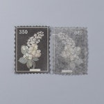Stickers till scrapbooking frimärke vintage motiv 60st