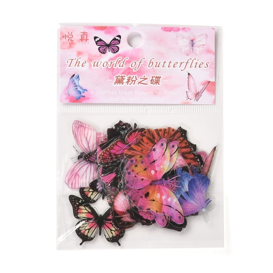 Stickers till scrapbooking fjärilar 40st/påse