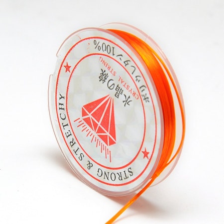 Färgad Elastisk nylontråd på rulle 0,6mm Mörk orange