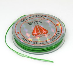 Färgad Elastisk nylontråd på rulle 0,6mm Grön