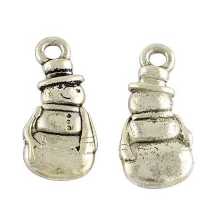 Charms - Berlock - Snögubbe - antik silver