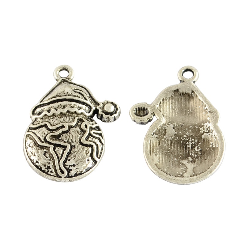 Charms - Berlock - Snögubbe - antik silver