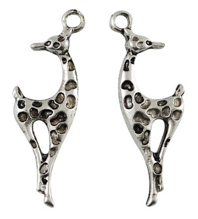 Charms - Berlock - Giraff - antik silver