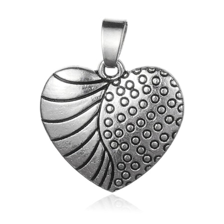 Charms - Berlock - Hjärta - antik silver