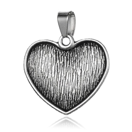 Charms - Berlock - Hjärta - antik silver